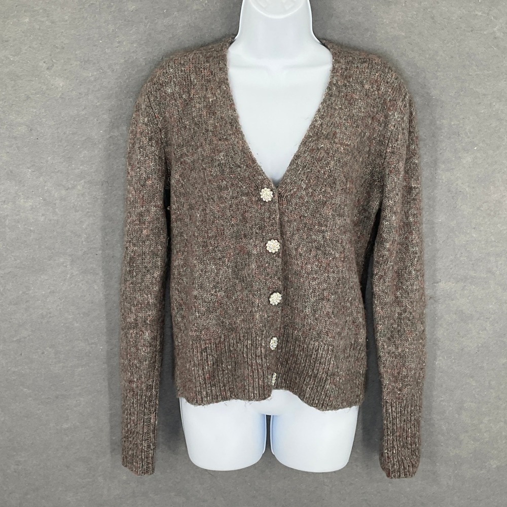 Marled Cardigan Womens Sz XS Sweater Neutral Button Up Normcore‎ Grandmacore
